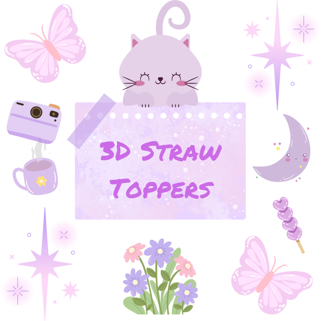 3D Straw Toppers
