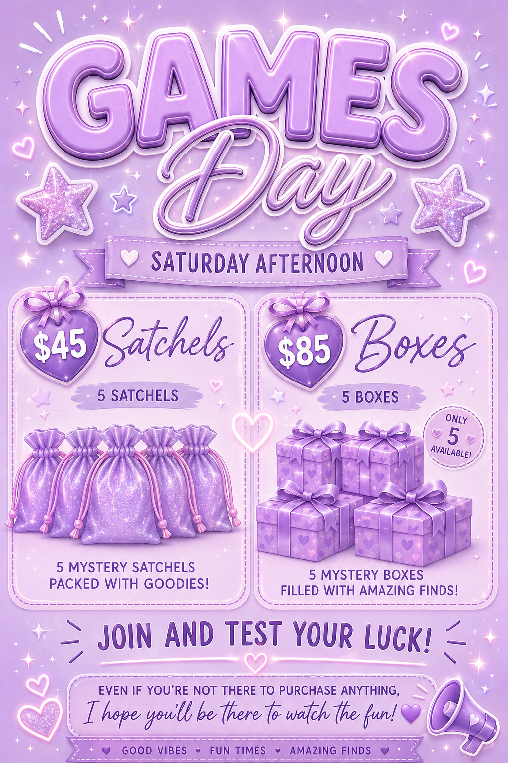 GAMES DAY (8th of August)